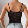 Damen Tanks Sexy Frauen Camisole Floral Strappy Weste Crop Top Sommer ärmellos V-Ausschnitt mit vorderer Schnalle Strand Tops Camis