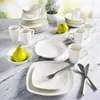 Gibson Home Hill Service de table 30 pièces Blanc Assiette et vaisselle en céramique