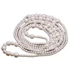 Handgeknoopte elegante 3-4-8-9-10mm witte zoetwaterparelketting lang 127cm