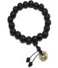 Kupfer-Münze-Friedens-Charm-Armband Muyu 12 mm imitiertes Spaten-Perlen-Armband aus Holz, buddhistisches Werbe-Associate-Ornament Wy4607519196