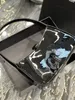 Black patent leather underarm bag small carrying bag with gold logo adjustable shoulder strap for women's party small evening bag