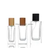 Garrafas de perfume atacado quadrado em forma de spray de vidro por garrafas 30ml 50ml 100ml vazio recarregável garrafa gota entrega escritório dhgarden dh5ay