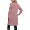 Casual Jurken Dames Effen Kleur Gebreide Midi-jurk Lange Mouw Knop A-lijn Mode Herfst Dames Losse Slim Fit Ronde Hals Zakken