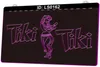 Sinal LS0162 Tiki Bar Wajome Hula Dancer 3D Gravura LED Light Sign Atacado Varejo