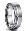 Wedding Rings 8mm Natual Abalone Shell Tungsten Carbide Ring Silver Color Matte Surface Promise Jewelry Engagement Men Anillos13730869