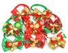 Abbigliamento per cani 50 pezzi Papillon natalizio con campana Papillon per animali domestici Cravatte per cani Accessori per toelettatura animali domestici Forniture