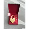 Party Favor Heart Lock med Key Decoration Fashion Pendant For Bag Creative Gift Packing Box Beaute.Gift Drop Delivery Home Garden F Otmjy