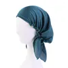 Ropa étnica Moda Satén Seda Underscarf Interior Hijab Caps Mujeres Musulmanes Turbante Bonnet Sombreros Árabe Wrap Vendaje Headwrap Femenino Hijabs