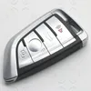 Chave 4 botão cartão inteligente caso escudo chave do carro para bmw 1 2 7 série x1 x5 x6 x5m x6m classe f remoto chave fob capa inserção blade240b