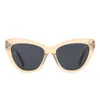 Solglasögon Zenottic 2024 Retro Cat Eye Polarised Women Handmade Acetate Sun Glasses Ladies Brown Transparenta Frames BS8108