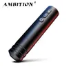 Ambition Ninja Profesyonel Kablosuz Dövme Kalem Makinesi 4mm Stroke Güçlü Kırmasız DC Motor Dijital Ekran Sanatçı Body 231225