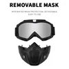 Bandanas Full Coverage Riding Mask Motorcycle Skiing UV Protection Windproof Removable Goggles And Mouth Filter