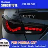 Für Honda City LED Rücklicht 21-23 Auto Zubehör Rücklicht Montage Dynamische Streamer Blinker Bremse Reverse Parkplatz laufen Lichter