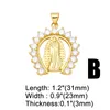 Pendant Necklaces OCESRIO Trendy White Crystal Virgin Mary Heart For Necklace Copper Gold Plated Cross Jewelry Making Supplies Pdtb447