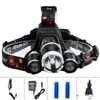 Lamps New XML T6 2 R5 Led Headlight Head Torch Headlamp 13000LM 4 Mode Head Flashlight for Hunting Fishing LED 18650 Head lamp