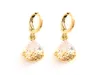 Tendance luxe 24 K CT or GF CZ goutte d'eau boucle d'oreille pendante lustre accessoires de mariée pierre mignonne plusieurs couleurs sélectionner Elega7417311