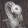 Xinnver Snap-Armband DIY Charms Silber Armbänder Armreifen mit Kristall passen 18 mm Druckknöpfe für Frauen Schmuck ZE368208Z