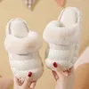 Pantoufles Ippers Fond Épais Hiver Intérieur Antidérapant Imperméable Thermique Amovible Lavable Accueil Toe Cap Chaussures En Coton Pour Hommes Et Femmes