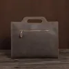 Портфель 2022 Новая мужская сумочка для бизнеса сумка для плеча сумасшедшая кожаная сумка для кожаная сумка простая сумка для iPad Casual Bags Man Bolso Hombre