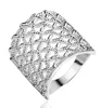 Brand new Plated sterling silver Mesh ladies ring DJSR543 US size 8 fashion design unisex 925 silver plate Band Rings jewelry3451149