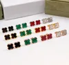 Fourleaf Clover Multicolor örhängen färg titanstål matchande örhängen kontrakterade fritillära smycken hela5917970