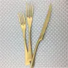 5 20 30st. Matt 304 Rostfritt stål Silverware Gold Cutlary Steak Lnife Teskoon Dinner Fork Scoop Cogervis Diskmaskin Safe1978