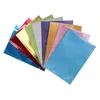 8x12cm 100pcs sacs mylar thermoscellés ouvrir des sacs d'emballage colorés sac d'emballage sous vide pochettes de stockage de thé d'humidité Bkhnn Jlrnk