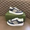 Casual Shoes Fashion Screener Sneakers Italy Män kvinnor Vackra låga toppar Blue Pink Brown Calfskin Platforms Designer Drive Box EU 35-46