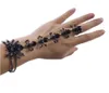 Bracciale ragno nero con anello gioielli per il corpo moda Bangle06176489