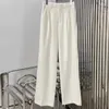 Pantalon de deux pièces pour femmes 2023 Automne Femmes Haute Qualité Blanc 2Pièce Ensembles Piste Double Bouton Blazer Blazer Manteau Avec Costume Droit Pour