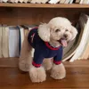 Dog Apparel Pet Knitted Coat Sweater Cardigan Clothing Cat Teddy Jacket Puppy Clothes For Small Dogs