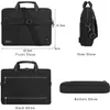 DOMISO 14" 156" 17" Inch Thickened Multi-Functional Laptop Sleeve Briefcase Messenger Bag with USB Charging Port 231226