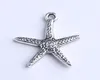 Silvercopper retro Floating Charms Starfish Pendant Manufacture DIY jewelry pendant fit Necklace or Bracelets charm 600pcslot 104502726