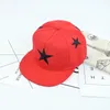 Gorras de bola Moda Béisbol Bordado Estrellas Sombrero Hip Hop Niños Casquette para niño y niña (rojo)