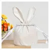 Autres fournitures de fête festives 9 couleurs Veet Sac de lapin de Pâques Vente Monogramme Cadeau Sublimation vierge pour enfants Fy2673 SS0111 Drop Deli Otai2