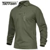TACVASEN avec poches zippées T-shirts de travail tactiques pour hommes Polos haut de gamme à manches longues T-shirts Casual Golf Sports T-shirts Tops 231226