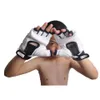 Couro meio dedo crianças crianças karate luvas de boxe luvas sanda karate sandbag taekwondo protetor luvas mma muay thai 231225