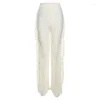 Pantaloni da donna 2023 Sexy Scava Fuori Nappa Dritto Sfumato Tendenza Partito Allentato Pantaloni A Vita Bassa Skinny Street Pantaloni A Vita Alta Stile Spiaggia