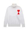 Amis Paris Designer Men's Sweater Amis De Coeur Aron Love A Heart Pattern Jacquard Cardigan for Men and Women Sportswear Casual Couple Sweater 560