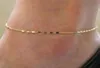 Anklets Fashion Gold Thin Chain Ankle Charm Anklet Len Armband Fot smycken Justerbara armband för kvinnor accessoarer7993422