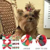 Vêtements pour chiens 20pcs nœuds de cheveux mignons cravates de nœud papillon coiffure de Noël