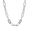 Original Chunky Infinity Knot Pärlor Slid Me Link Snake Chain Halsband för mode 925 Sterling Silver Bead Charm DIY Jewelry Q0286E