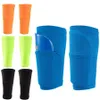 Three piece Anti Slip Soccer Socks Football Shin Guards Adults Kids Elasticity Legging Cover Sleeve With Pocket Protection Gear 231225