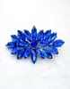 Vintage rodio plateado plata azul real cristal marquesa Diamante broche fiesta de graduación Pin regalos 7234867