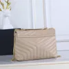 Mini-LOULOU-Reisetaschen aus echtem Leder, Mode-Clutch, Luxus-Designer-Damen-Totes, Handtaschen, Geldbörsen, gesteppt, CrossBody, Metall-Silberkette, Herren-Umschlagtaschen