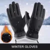 Gants de ski anti-froid d'hiver pour hommes Sports imperméables en plein air Cyclisme Moto Écran tactile Polaire Antidérapant Chaud Doux Fluff 231225