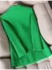 Blazer formal para mujer para mujer, chaqueta a cuadros verde, naranja, negro, de manga larga, con un solo pecho, ropa de trabajo, abrigo para otoño e invierno 231225