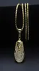 Men039s African Jewelry Zinc Alloy18K Gold Plated Egyptian Pharaoh Pendant Necklace 30quot Box Chain Hip Hop3132725