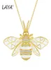 Laya 925 Srebrny Naszyjnik dla kobiet mody pszczoły ręcznie robione szkliwo aaaaa sześcienne Zwierzę Zwierzę