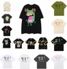 2023 Kvinnor Mens T-shirts Designer Galleries Depts Shirt Alphabet Print Trendy Trend Basic Casual Fashion Loose Short T-shirt Half Sleeve Tees Green White and Beige